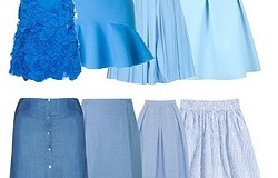С чем одеть голубую юбку: варианты верха, обуви, модные образы