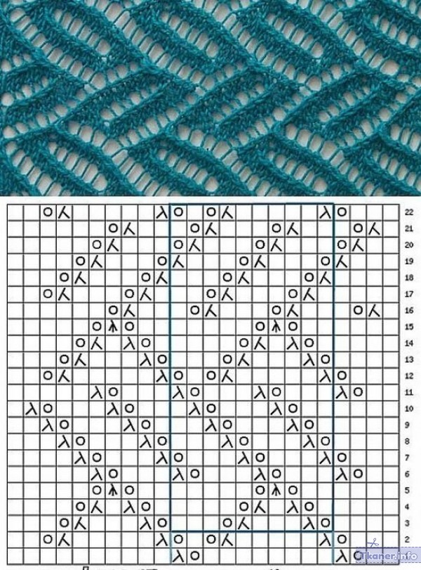 Палантин схема простой ажур 1