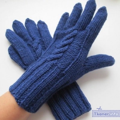 Перчатки детские синие