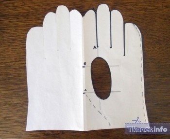 Кожаные перчатки выкройка на бумаге