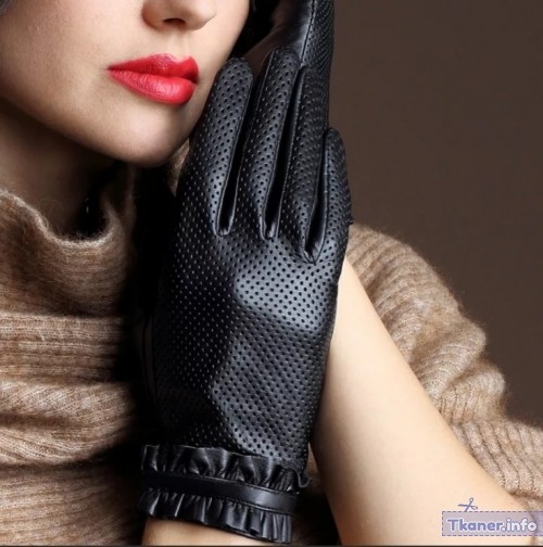Размер женских перчаток черные перчатки с декором