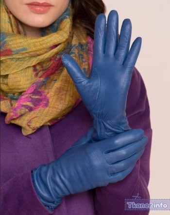 Размер женских перчаток синие кожаные перчатки
