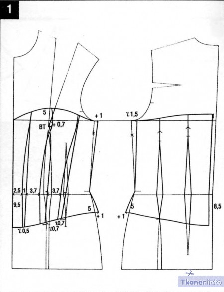 Выкройка корсета 1