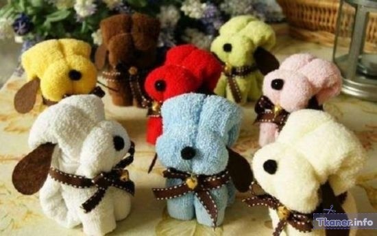 Игрушки из полотенец