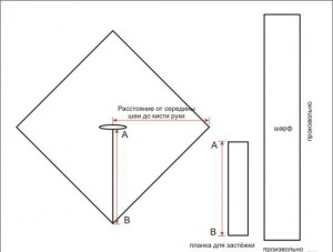 Выкройка пончо с воротником стойкой