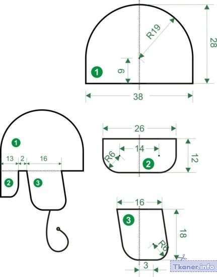 Выкройка шапки-ушанки
