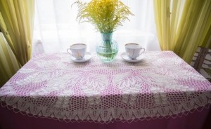 Скатерть спицами 3