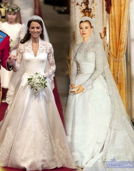 Свадебное платье Грейс Келли и Кейт Миддлтон