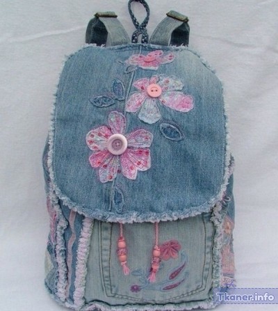 Рюкзак с декором цветами