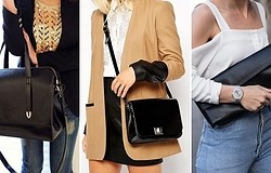 С чем носить черную сумку: лаковую, разных моделей