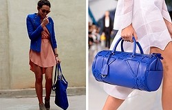 С чем носить голубую сумку? Какому стилю подходит и с какими цветами сочетается? Аксессуары и обувь. Примеры образов.