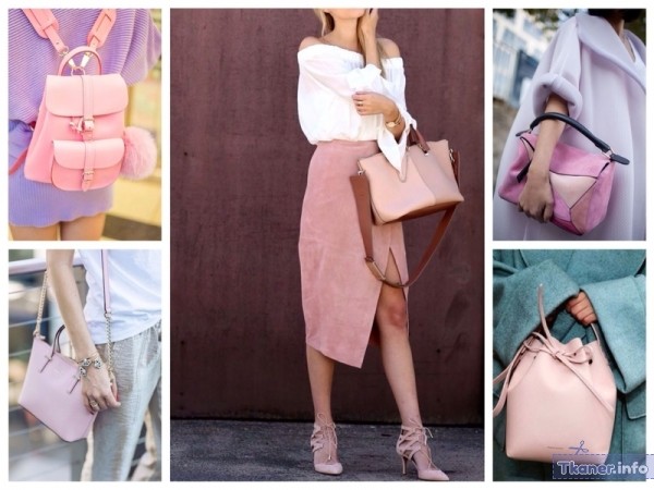 Разные модели розовых сумок