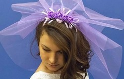 Фата на девичник своими руками