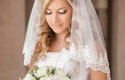 Фата на распущенные волосы