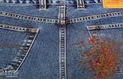 Способы выведения пятен от ржавчины с джинсовых вещей