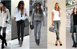 С чем носить серые женские джинсы? Рекомендации по выбору обуви и аксессуаров под серые джинсы