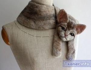 Как сделать шарф из кошачьей шерсти