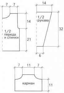 Чертим выкройку для кармана-кенгуру